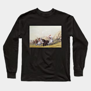 Attacking the Grizzly Bear by George Catlin Long Sleeve T-Shirt